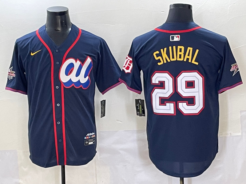 Men 2025 Detroit Tigers #29 Skubal blue Game Nike MLB Jersey 001